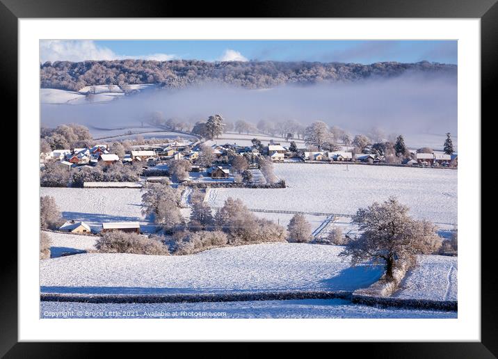 Snowy East Devon Framed Mounted Print by Bruce Little