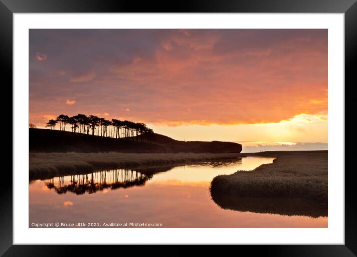Dramatic sunrise at Budleigh Framed Mounted Print by Bruce Little