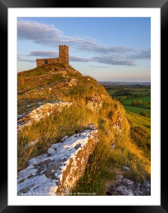 Early Evening at Brentor Framed Mounted Print by Bruce Little