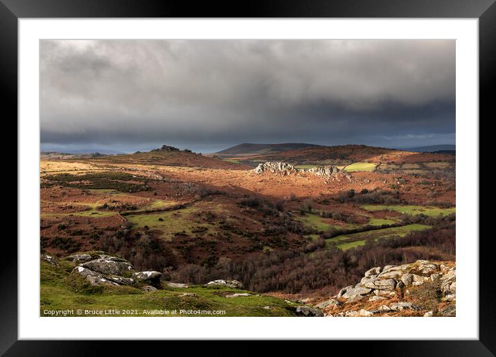 Dramatic Dartmoor View Framed Mounted Print by Bruce Little