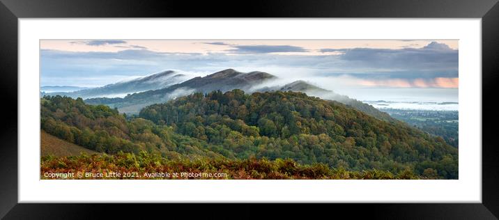 Malvern Hills Panorama Framed Mounted Print by Bruce Little