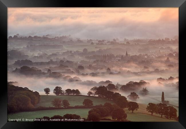 Fog in the Severn Valley Framed Print by Bruce Little