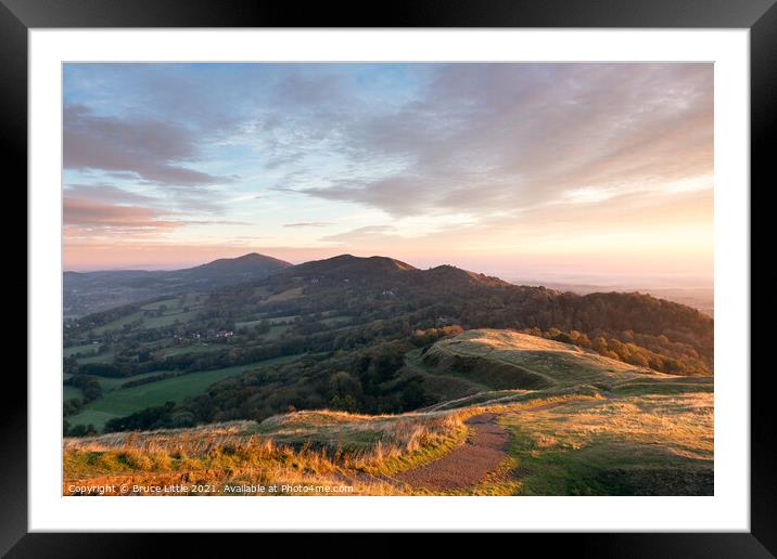 Malverns Ridge from British Camp Framed Mounted Print by Bruce Little