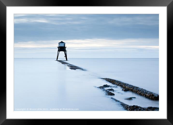 Dovercourt Lower Lighthouse and Walkway Framed Mounted Print by Bruce Little