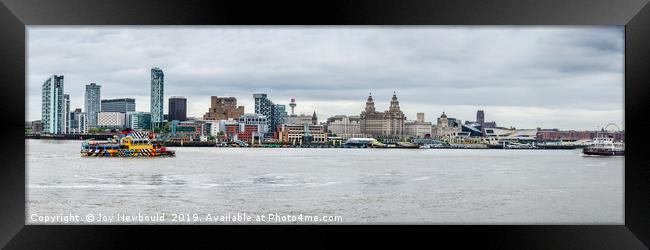 Ferry 'Cross the Mersey Panorama Framed Print by Joy Newbould