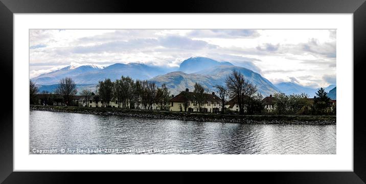 Ben Nevis and the Caledonian Canal Framed Mounted Print by Joy Newbould