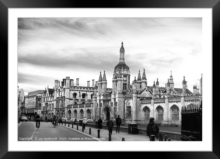 Cambridge - historical buildings.  Framed Mounted Print by Joy Newbould