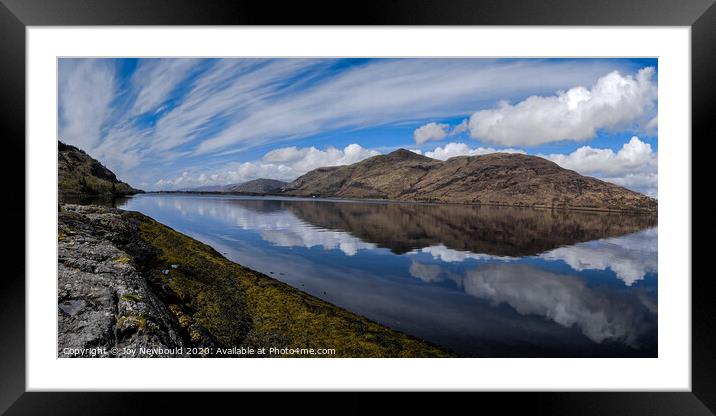 Loch Linnhe with Cirrus Clouds Panorama Framed Mounted Print by Joy Newbould