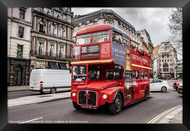 London Tourist Bus  Framed Print by Joy Newbould