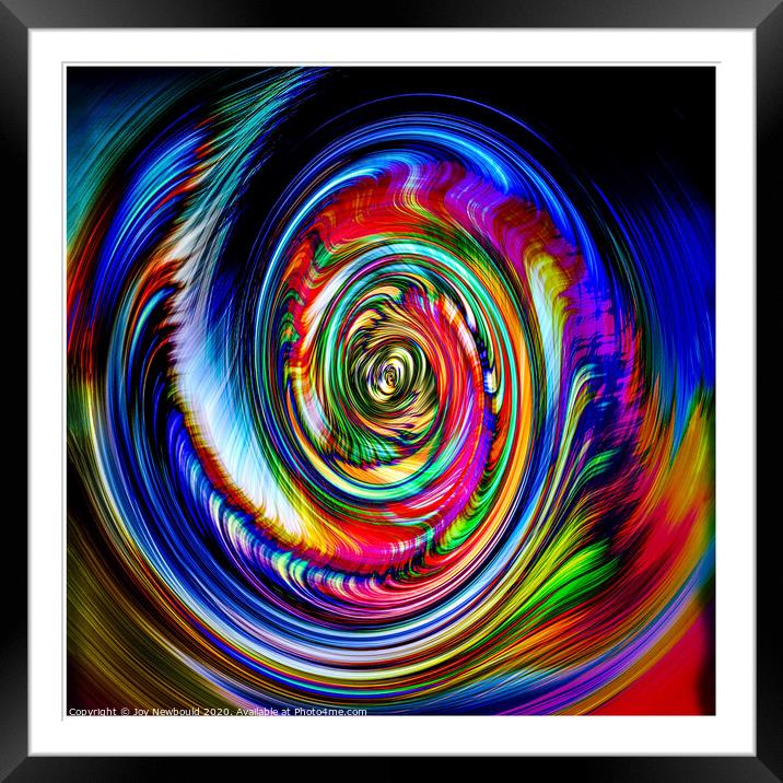 Multicoloured Abstract Digital Art  Framed Mounted Print by Joy Newbould