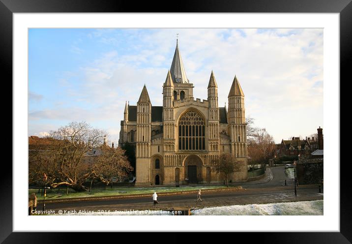 Rochester Cathedral  Framed Mounted Print by Keith Atkins