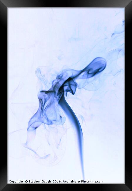 Smoke Trails - Blue Framed Print by Stephen Gough
