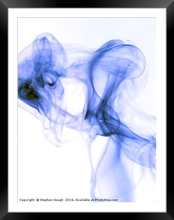 Blue Smoke Trails Framed Mounted Print by Stephen Gough