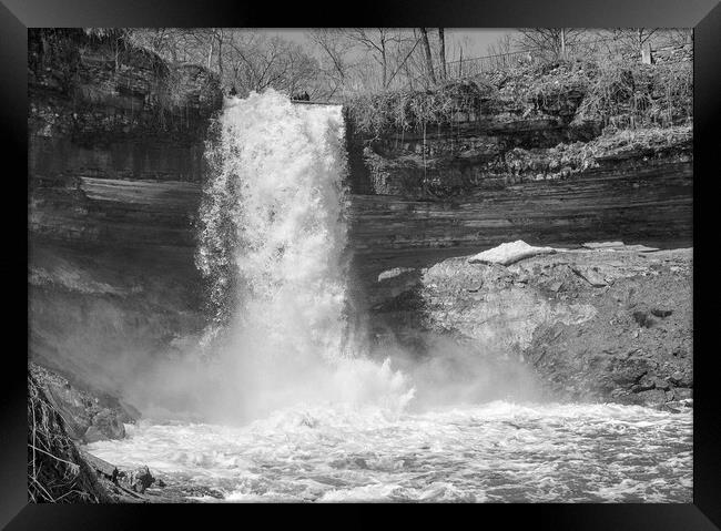 Minnehaha Falls, Minneapolis  Framed Print by Jim Hughes