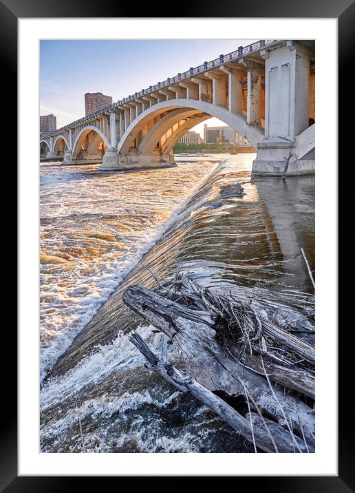 The Mississippi in Minneapolis Framed Mounted Print by Jim Hughes