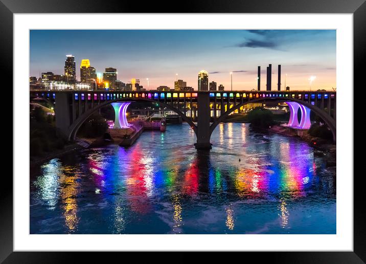 Minneapolis Celebrates Gay Marriage Framed Mounted Print by Jim Hughes