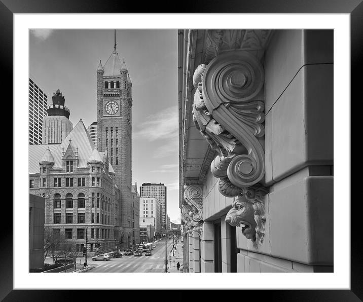 A Lion Guards City Hall Framed Mounted Print by Jim Hughes