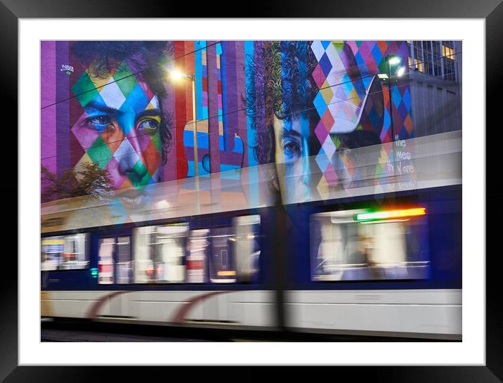 Dylan Rides the Rails in Minneapolis Framed Mounted Print by Jim Hughes