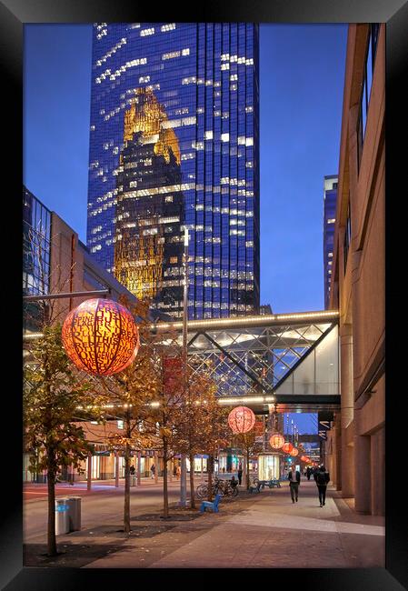 Nicollet Mall Late In The Day Framed Print by Jim Hughes