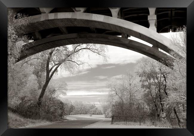 Ford Parkway Bridge  Framed Print by Jim Hughes