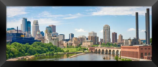Minneapolis On The Mississippi Framed Print by Jim Hughes