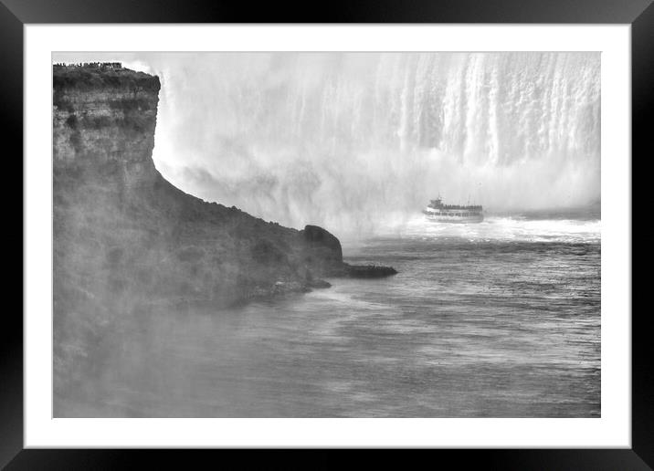 Maid of the Mist at Horseshoe Falls, Niagara Framed Mounted Print by Jim Hughes