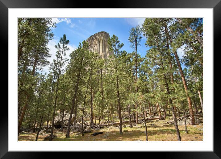 Devil's Tower National Monument, Wyoming Framed Mounted Print by Jim Hughes