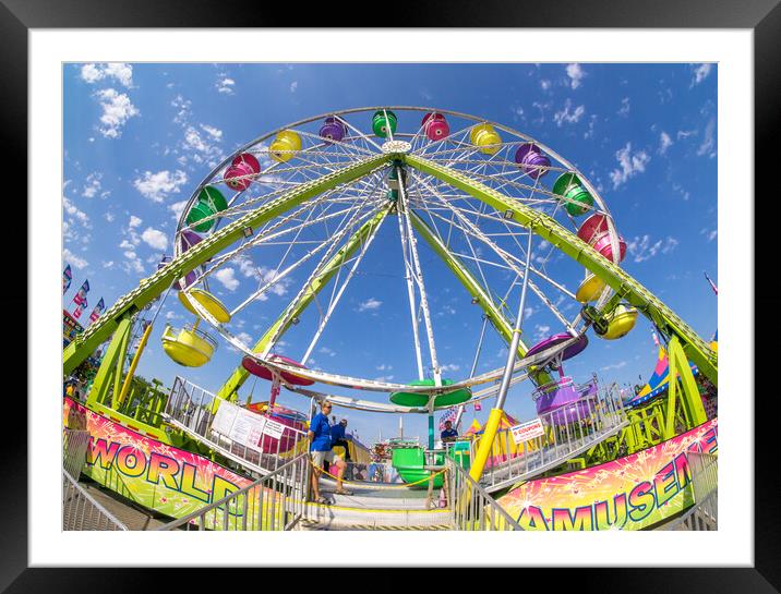 Thrill Ride at the Fair Framed Mounted Print by Jim Hughes