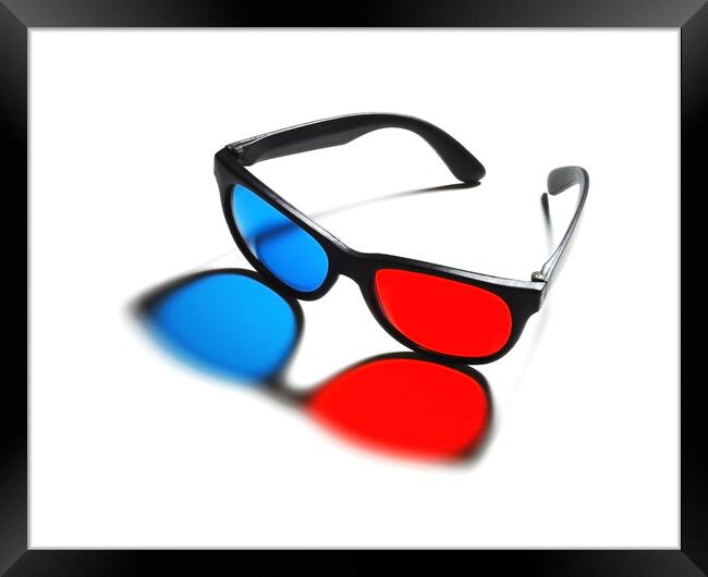 3D Glasses Framed Print by Jim Hughes