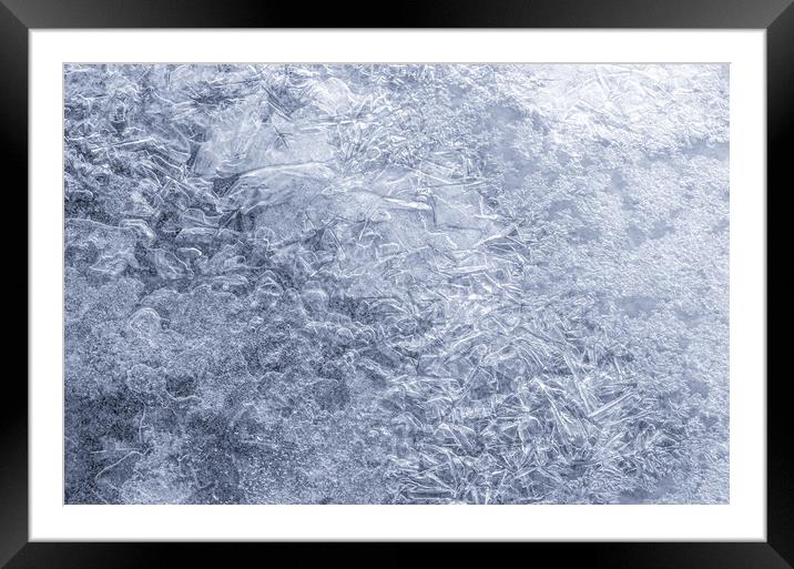 Ice on Minnehaha Creek  3 Framed Mounted Print by Jim Hughes