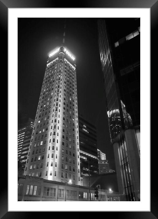 Foshay Tower, Minneapolis, at night Framed Mounted Print by Jim Hughes