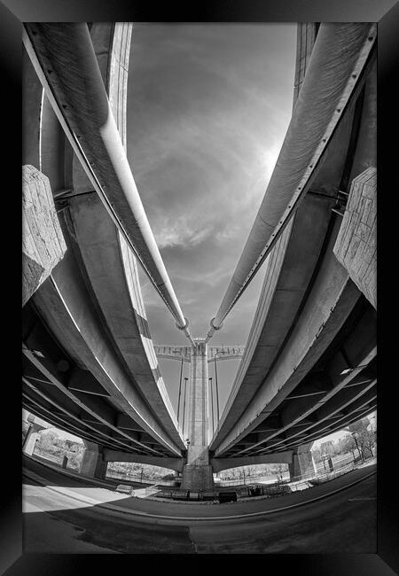 Hennepin Ave Bridge, South End Framed Print by Jim Hughes