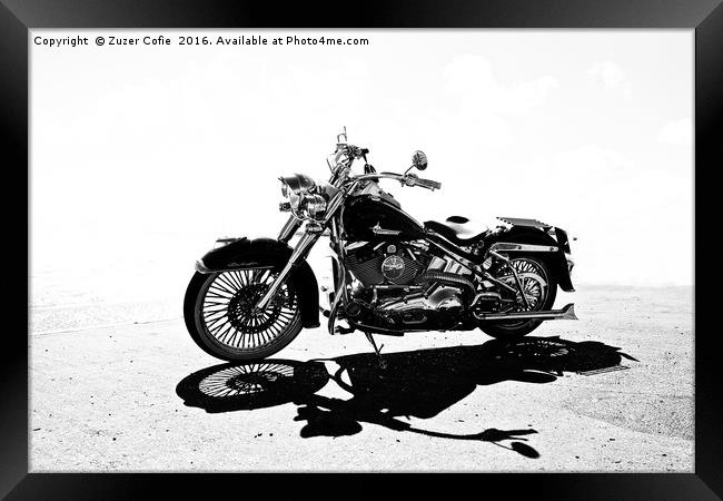 Harley Davidson Framed Print by Zuzer Cofie