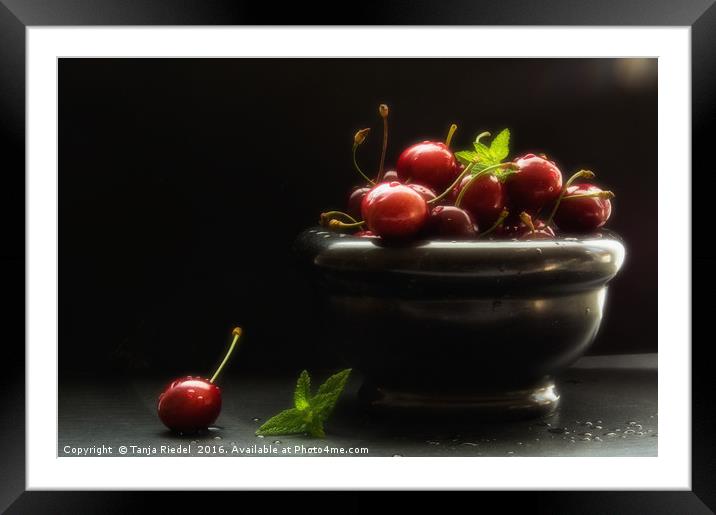 Would you like a cherry  Framed Mounted Print by Tanja Riedel
