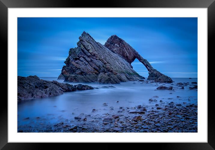 Bow Fiddle Rock - Portknockie Framed Mounted Print by Tony Bishop