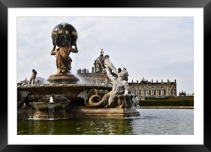 Castle Howard and the Atlas Fountain Framed Mounted Print by Bethany Lang