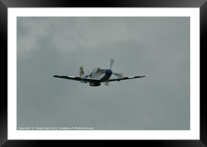 Mustang P-51 Framed Mounted Print by Steve Pope