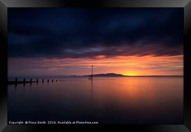 Criffel By Twilight Framed Print by Fiona Smith