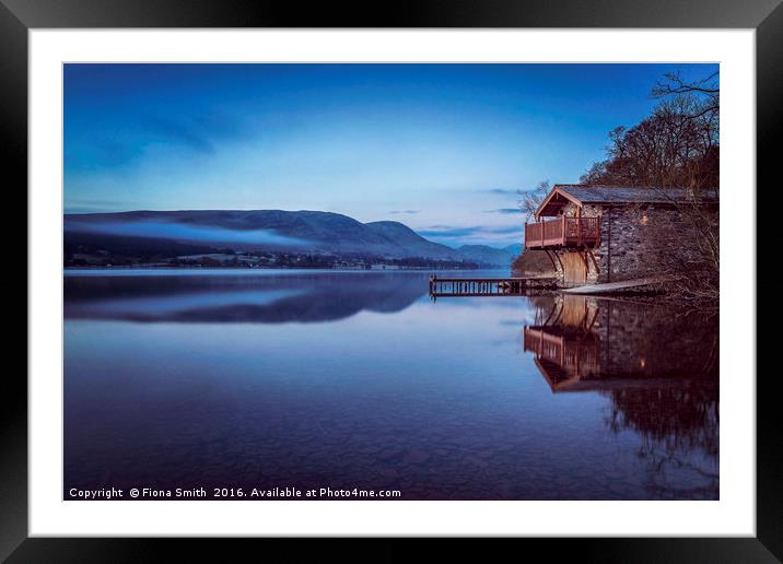 Boathouse Blues Framed Mounted Print by Fiona Smith