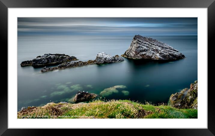 Long Exposure landscape on the Moray Coast Scotland Framed Mounted Print by Joe Dailly