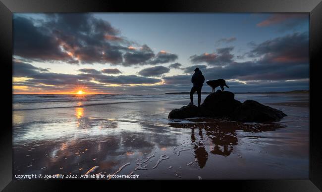 Sunrise from Lunanbay Beach Framed Print by Joe Dailly