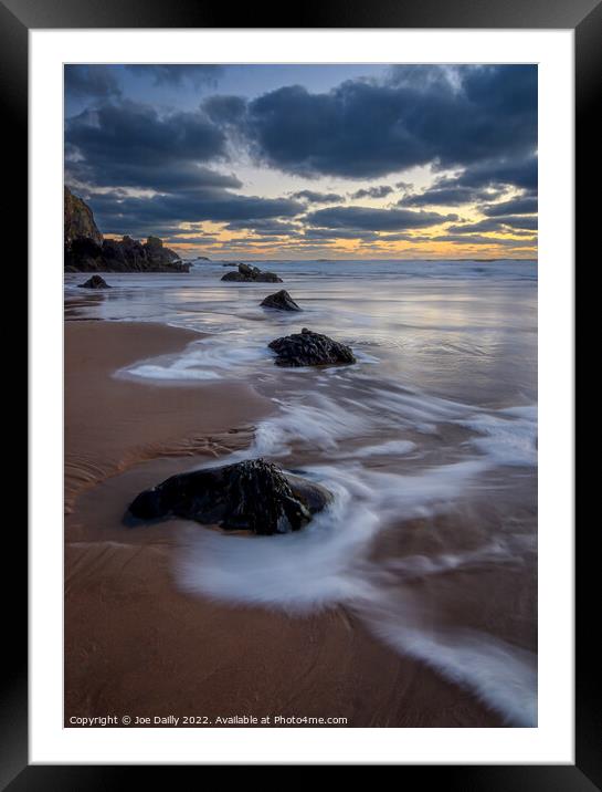 Sunrise from Lunanbay Beach Framed Mounted Print by Joe Dailly