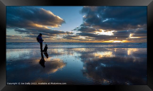 Sunrise from Lunanbay Beach Angus Scotland Framed Print by Joe Dailly