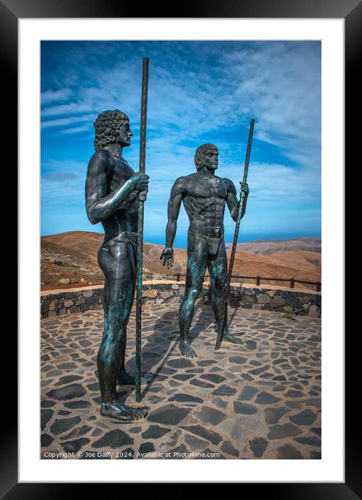 Fuertaventura Statues Guise and Ayose  Framed Mounted Print by Joe Dailly