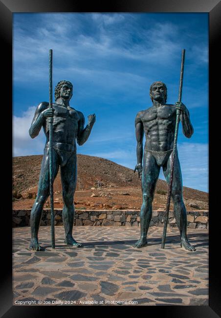 Fuertaventura Statues Guise and Ayose  Framed Print by Joe Dailly