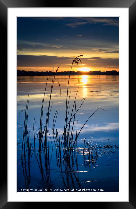 Icy Sunrise Framed Mounted Print by Joe Dailly