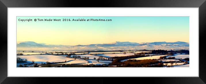 Black Mountains and Vale of Usk Framed Mounted Print by Tom Wade-West