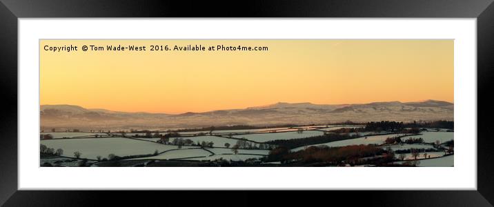 Black Mountains and Vale of Usk Framed Mounted Print by Tom Wade-West