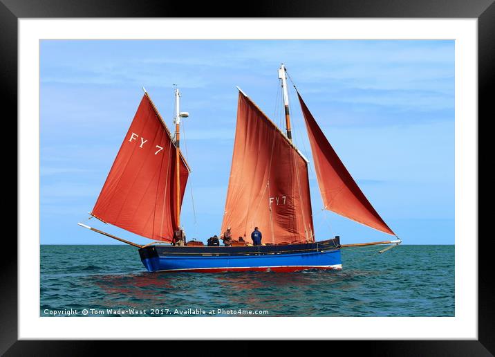 Looe Lugger 'Our Daddy' Framed Mounted Print by Tom Wade-West