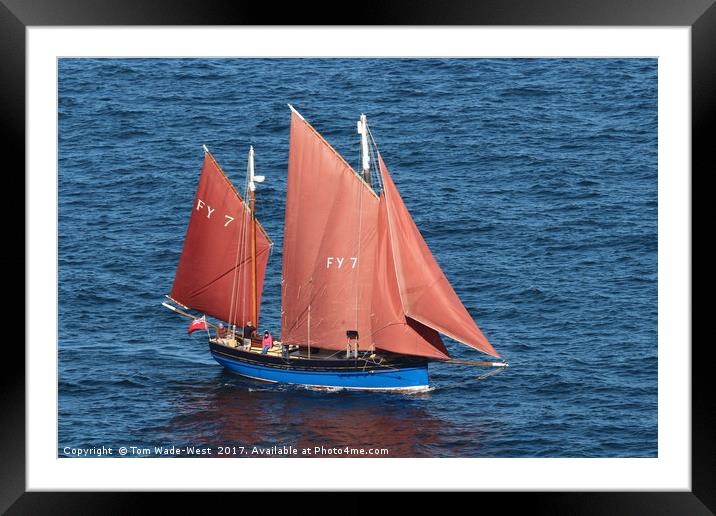 Looe Lugger 'Our Daddy' Framed Mounted Print by Tom Wade-West